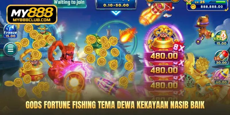 Gods Fortune Fishing tema dewa kekayaan nasib baik