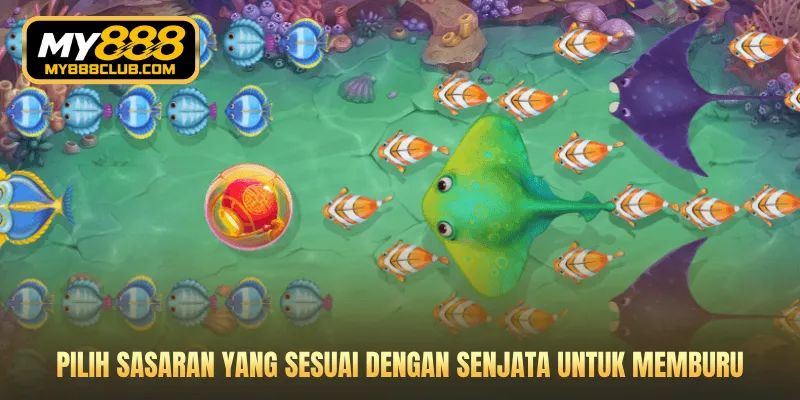 Pilih sasaran yang sesuai dengan senjata untuk memburu