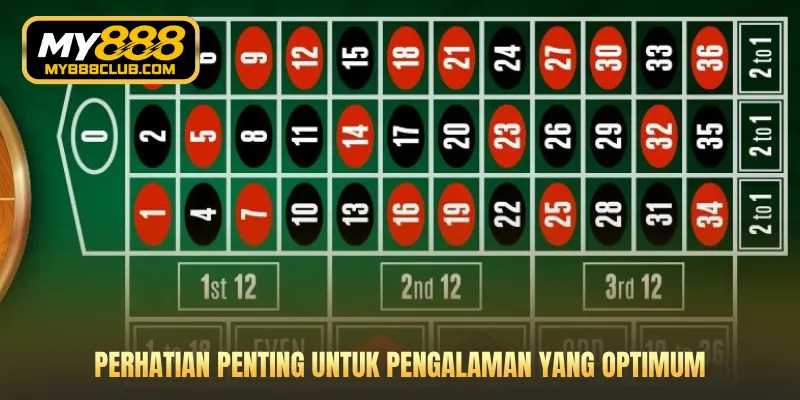 Perhatian penting untuk pengalaman yang optimum